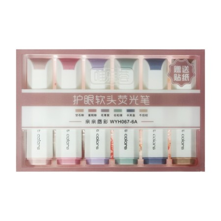 A set of markers-textbooks mini 6 colors, pastel-5