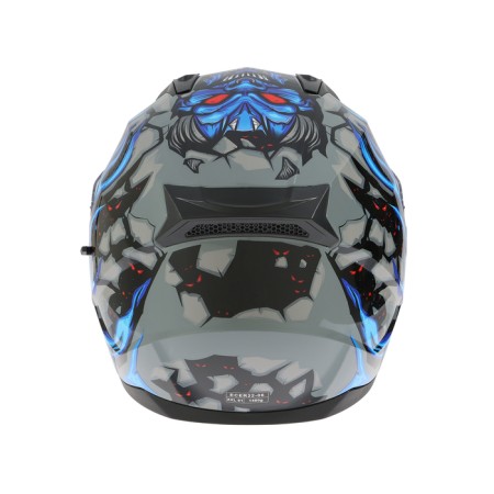 The helmet integral with two visors, size XXL (61), BLD-M67E model, black and blue-7