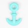 Dog toy Premium "Anchor", 10 x 1.3 cm, mint