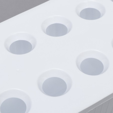Box for growing green onions, 29 × 16 × 8.5 cm, 2.5 l, 10 holes, white, Greengo-2