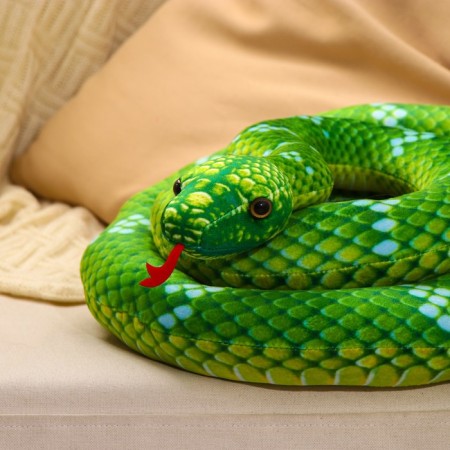 Soft toy "Snake", 40 cm/200 cm, green color-2