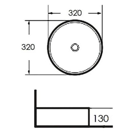 Grossman GR-3021 sink, round, d = 320 mm, white-3