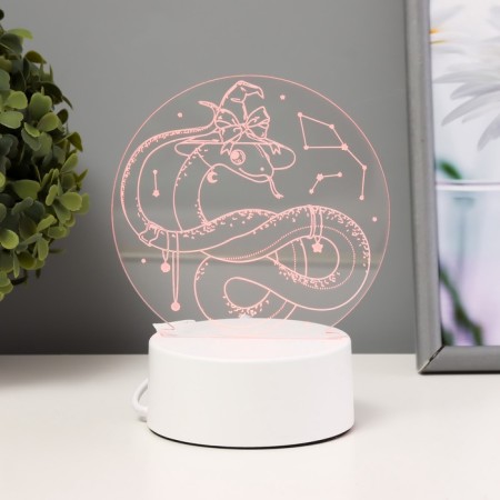 Lamp "Snake in the Hat" Led RGB from the network 13.2x9.5x13.9 cm-2