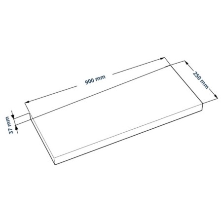 Wall -mounted shelf "FOROR 1.9", 900 × 250 × 37 mm, vestiburates, white color-2