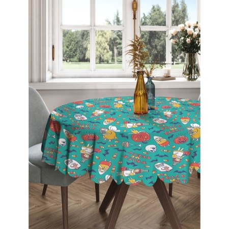 The tablecloth "Halloween party", Round, Saten, D = 150 cm