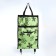 Folding bag on Velcro, 2 wheels, green color