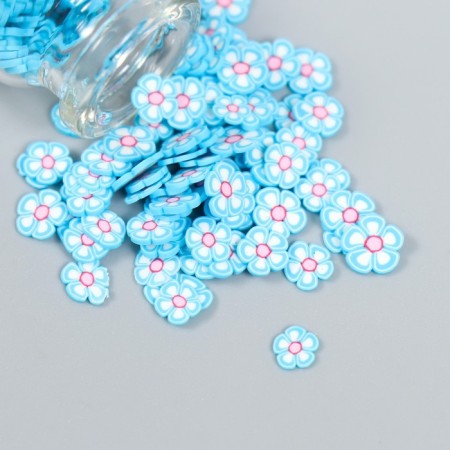 Decor for creativity plastic "Flower. Blue forget -me -nots" set 8 g 5x2x2 cm-2