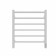 Electric towel Grois ALEX, 500x600 mm, 6 crossbars, lower, white
