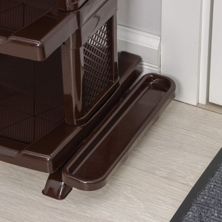 Shelf for shoes with a spoon, 5 tiers, 50 × 32.5 × 91 cm, brown color-3
