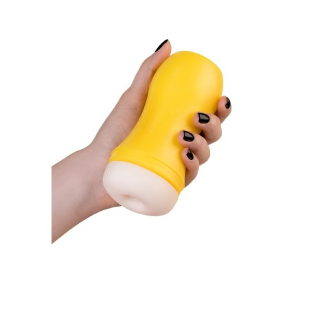 Masturbator Toyfa A-Toys Dion, TPE, anus, yellow/bodily color, 14 cm-4