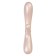 Satiffyer Hot Lover vibrator with clitoral stimulant, silver color