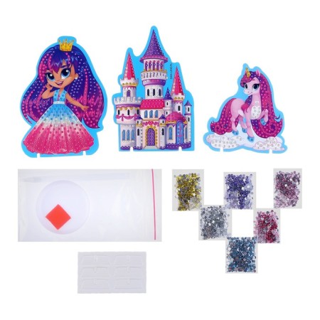 Diamond mosaic with partial filling on the figures "Magic Castle", for children-1