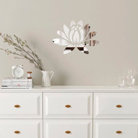 Interior stickers "lotus", mirror, decor on the wall, panel 50 x 36.5 cm-1