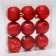 Set of balls plastic D-6 cm, 9 pcs "Nereya" red
