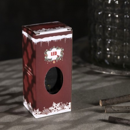 LED figure "Christmas tree in the lantern" 5 × 12 × 5 cm, plastic, batteries AG13x3, glow warm white-2