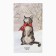 Set Gift Ethel "Snow Cat": kitchener 40x73cm, take 17x17cm; cotton 100%,
