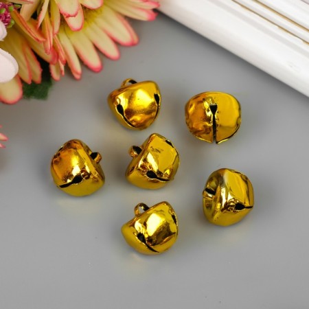 Set of decor for creativity "Bells Golden" d = 1.3 cm set 10 pcs-2