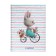 Notepad A6, 48 sheets in the "Bunny" line, a 7BC cover with foam rubber, matte lamination, selective varnish with sparkles, block 70g/m2
