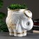 Figure Kashpo "Elephant Medium", white-gold 6 l/ 35x22x36cm