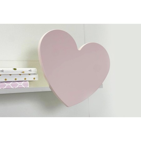 Shelf hinged heart white tree/pink powder (enamel)-3