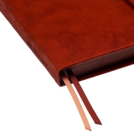 Dated 2025 diary, A5, 176 sheets of Escalada, a solid cover made of artificial leather, pancake embossing, lies, cream block 70 g/m2, brown-3