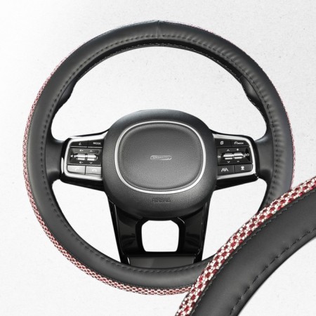 SkyWay, Crystal-1 m, black eco-leather braid, pink rhinestones