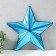 Figure "Star with faces" Small blue metallic, half, 33.3x31.5 cm