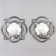 Climber Wall glass per 1 candle "Reflection" set 2 pcs D-4 cm. Art. silver. 8x20x20.5 cm