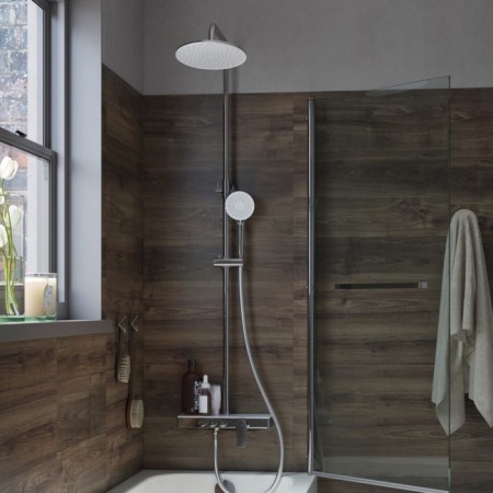 Shower system IDDIS SheLFY SheSB3BI06, tropical shower, shower, brass, chrome-1