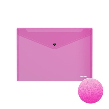 A4 button folder-convert, 140 μm, Erichkrause Fizzy Vivid, glossy, holds up to 120 sheets, translucent, mix-1
