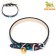 Flower Print embossed collar, 30 x 1 cm, Mix flowers