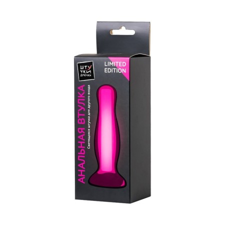Anal sleeve "Pitches-fire", glowing in the dark, silicone, color transparent-11