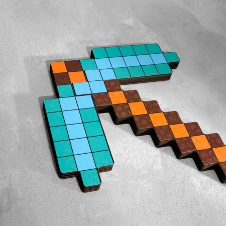 Wooden souvenir "Kirka", 22x29x1.2 cm, pixel, diamond-2