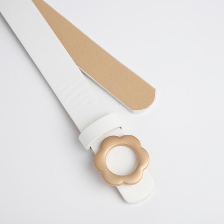 Building belt, width 2.3 cm, clove buckle, white color-1