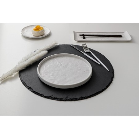 Porcelain dish for feeding Magistro Slate, D = 22.5 cm, white color-6