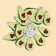 Furniture for jewelry "Avocado", metal, 1.6 x 2.4 cm, 15 pcs
