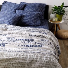Less Win -linen euro night is tender Milan, 200x215cm, 200x215cm, 70x70cm 2pcs, Byaz, cotton, 120 g