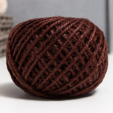Yarn 100% juts "Softino Jute Colored" 50m ± 2m chocolate 50 g-1