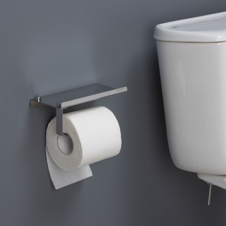 Toilet paper holder, with a shelf for a phone-7