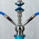 Hookah "joshkuner", 50 cm, 2 tubes, 10 x 50 cm, blue