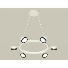Комплект подвесного поворотного светильника Ambrella light, Traditional DIY, XB9191151, 6хGX53, цвет белый песок, чёрный полированный