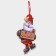 Decorative decoration (suspension) "Grandfather Frost on skates" 33.5x24.5 cm