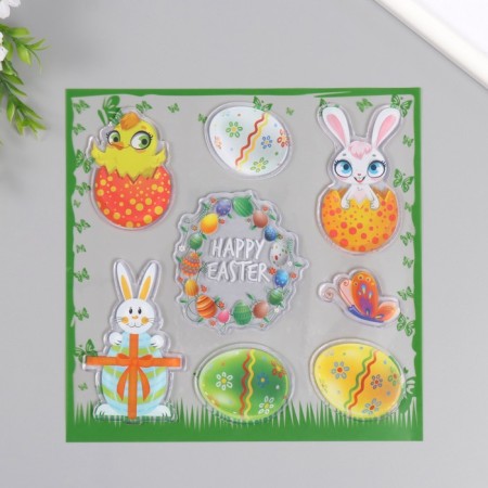 Silicon sticker for Easter glass 19.5x19.5 cm 7882176