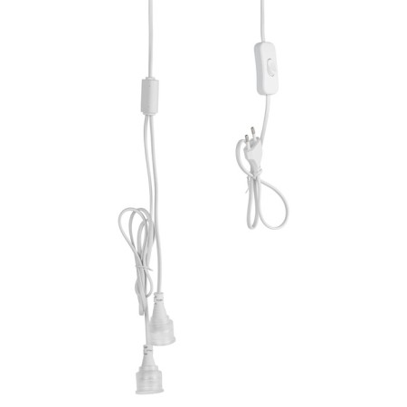 Suspension cartridge with a switch, G13, wire 1.5 m, Fito-Holder Maxi, White, Era-6