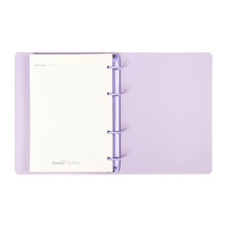 Note book A5+ 120l Escalada, soft region, leather claim, kr bl 70 g/m2, lilac-7