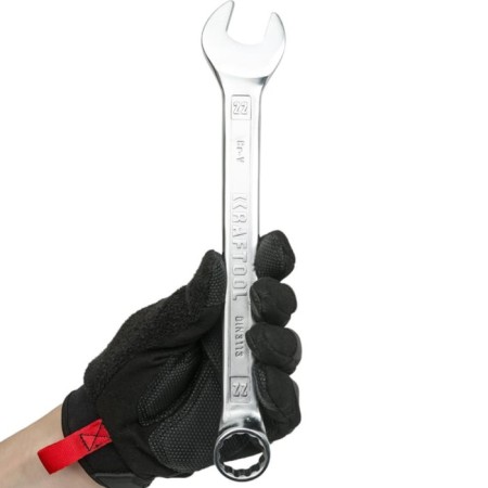 The key combined key Kraftool 27079-22, CR-V, chrome, 22 mm-1