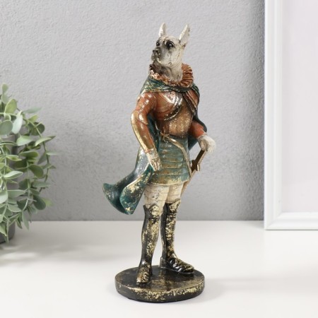 Souvenir Polystone "Dog in armor with a raincoat" 11.5x10x27 cm-1