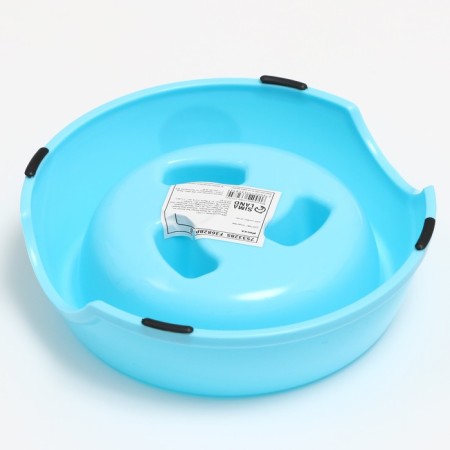 MISK Plastic slow feeding18 x 18.5 x 5.5 cm, blue-2