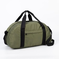 Sports bag with lightning, external pocket, long belt, khaki color