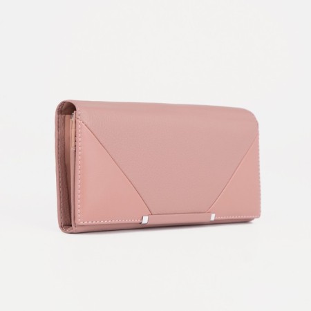 Women's wallet on magnets, pink color